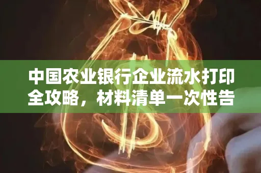 中国农业银行企业流水打印全攻略,材料清单一次性告诉你